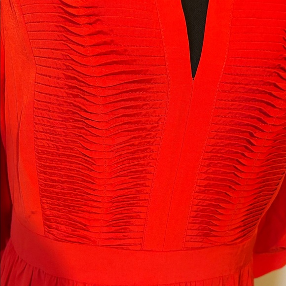 Endless Rose Vibrant  Pintuck Three-Quarter Sleeve Midi Dress  M - Picture 5 of 16